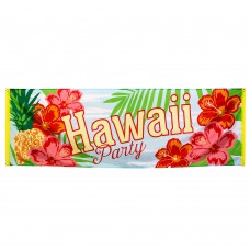 Hawai: Polyester banner 'Hawaii party' (74 x 220 cm)